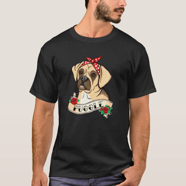 Camiseta Puggle Para Mãe de Cachorro da Raça Pug Beagle Mul (Frente)
