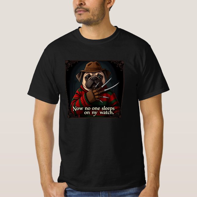 Camiseta Puggy Krueger No One Sleeps On My Watch (Frente)