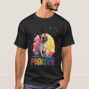 Camiseta Pugicorn Pug Unicorn Coloca Proprietários de Cacho
