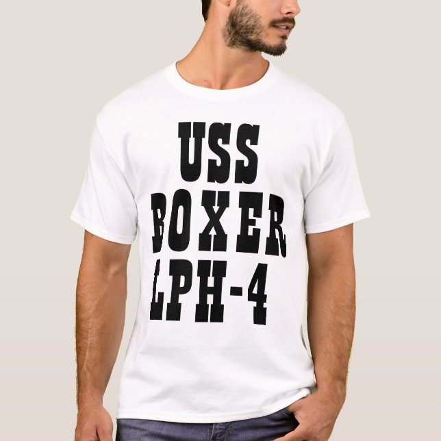 CAMISETA PUGILISTA DE USS (LPH-4) (Frente)