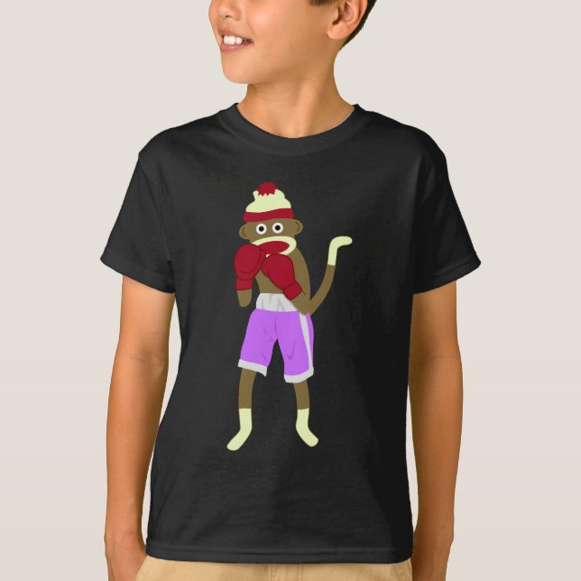 Camiseta Pugilista do macaco da peúga (Frente)