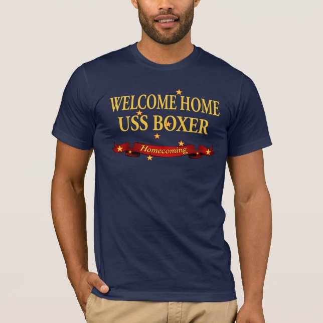 Camiseta Pugilista Home bem-vindo de USS (Frente)