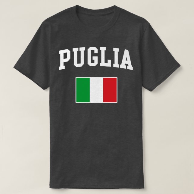 Camiseta Puglia Itália Flag Itália Family Gift (Frente do Design)