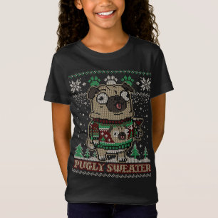 Camiseta Pugly Christmas Sweater Pug Feliz Pugmas Dog Lover