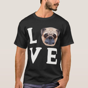 Camiseta Pugs de Amor - Rosto de Pug Fofo Nariz Cachorro