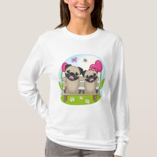 Camiseta Pugs de namorados