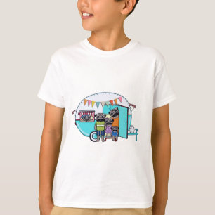 Camiseta Pugs do reboque do vintage