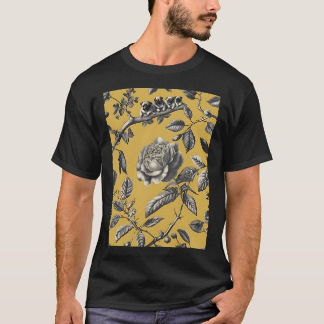 Camiseta Pugs em um galho (Frente)