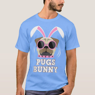 Camiseta Pugs Felz pascoa Puggy Coelho Pug Pet Dog L