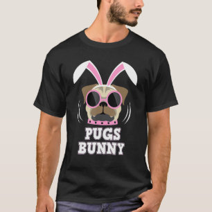 Camiseta Pugs Felz pascoa Puggy Coelho Pug Pet Dog L