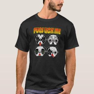 Camiseta Pugs Lick Me Engraçado Puggy Lickers Pug Friends D