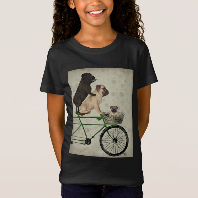 Camiseta Pugs na Bicicleta (Frente)