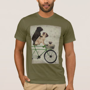 Camiseta Pugs na Bicicleta