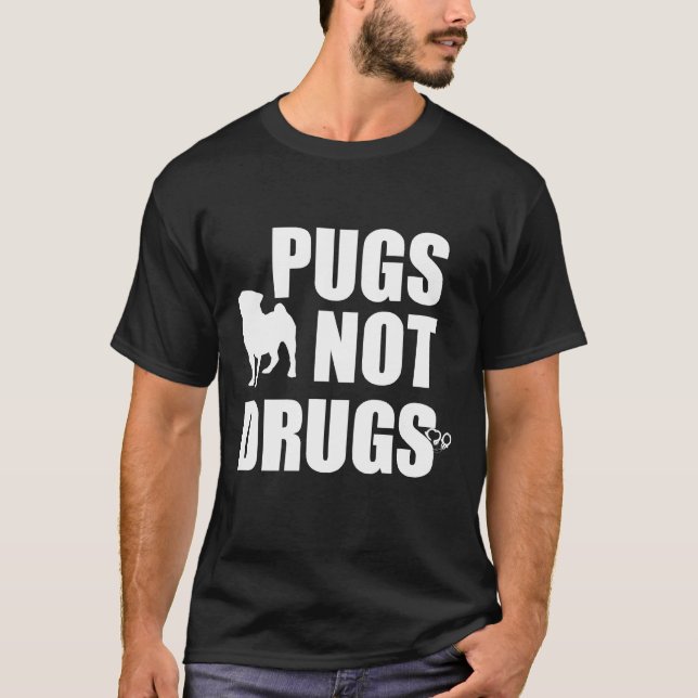 Camiseta PUGS NÃO DROGAS Essencial  702 (Frente)
