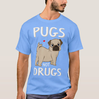 Camiseta Pugs Não Drogas Legal Novidade Cachorro Dura Engra