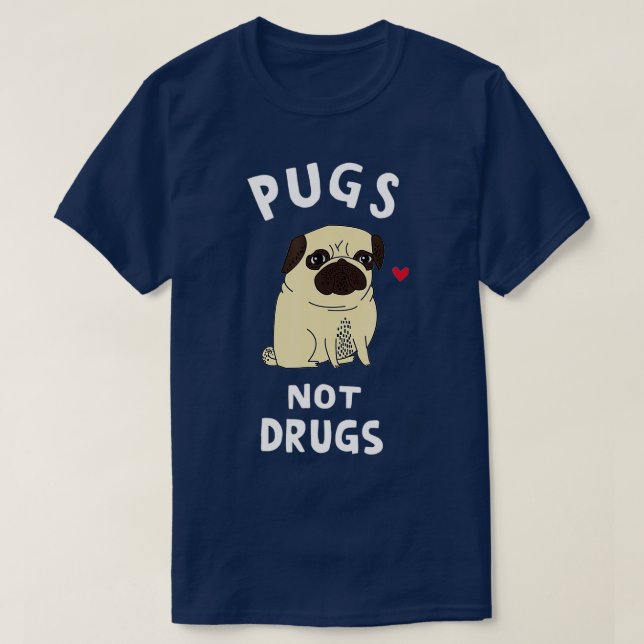 Camiseta Pugs Não É Engraçado Presente No Cachorro Em Teto (Frente do Design)