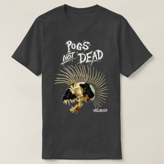 Camiseta Pugs não Morto (Frente do Design)