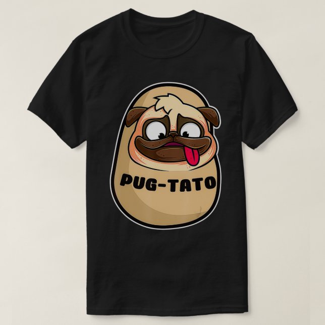 Camiseta Pugtato Cute Pug Potato Dog Lover Funny Design And (Frente do Design)