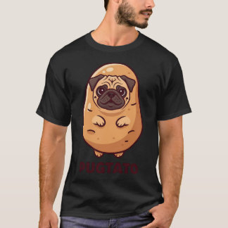Camiseta Pugtato de desenho animado engraçado e fofo Mashup