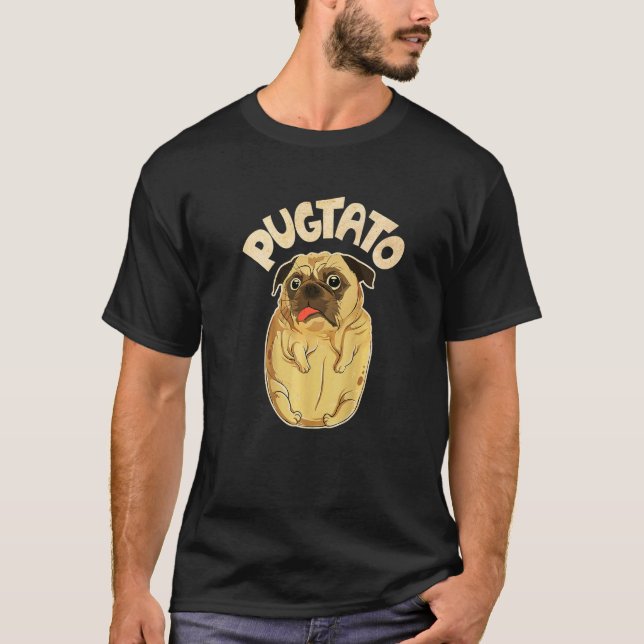 Camiseta Pugtato Pug Potato  Dog  Costume  Meme (Frente)