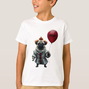 Camiseta Pugwise o Palhaço – Pug engraçado de Halloween