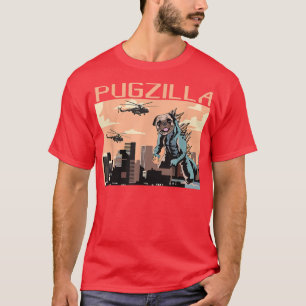 Camiseta Pugzilla, Cachorro Engraçado Para Homens Mulheres,