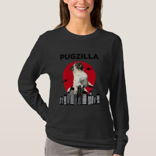 Camiseta Pugzilla Pug Mãe Pug Pai Pug Pug Animal