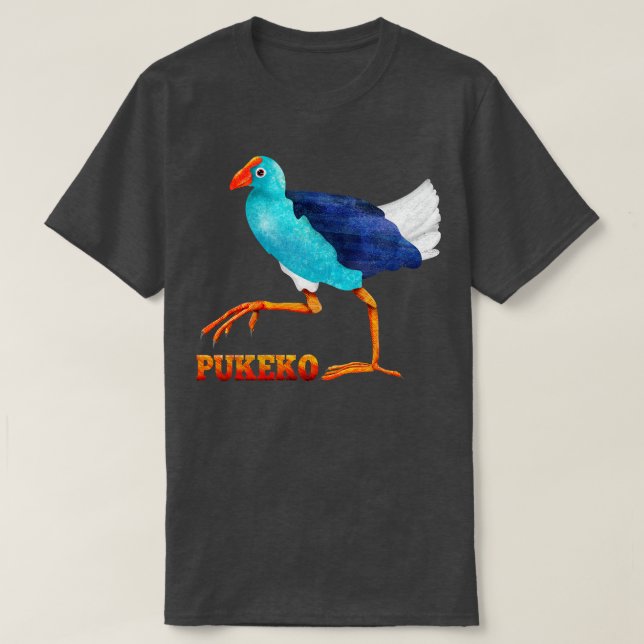 Camiseta Pukeko Nova Zelândia Bird (Frente do Design)
