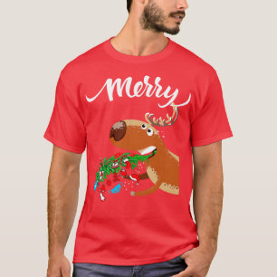Camiseta Puking Deer Ugly Christmas