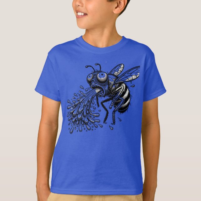 Camiseta Puking Fly Cartoon Gross e Hilariant (Frente)