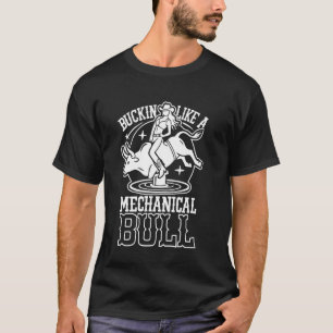 Camiseta Pula Como um Touro Mecânico Cowgirl de Rodeio Engr