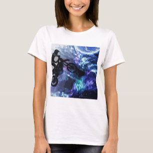Camiseta Pulando pelo Espaço - Cavaleiro Motocross