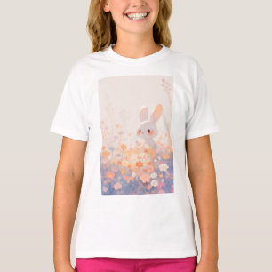 Camiseta Pular como um coelho é divertido no prado