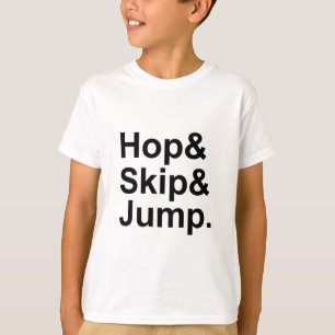 Camiseta Pular Saltar Pulo Atividade de Idioma de Curta D
