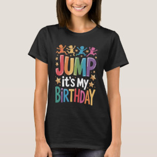 Camiseta Pule É Meu Aniversário Festa de Trampolim Juvenil