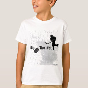 Camiseta Pule o Puck de Hockey da Rede