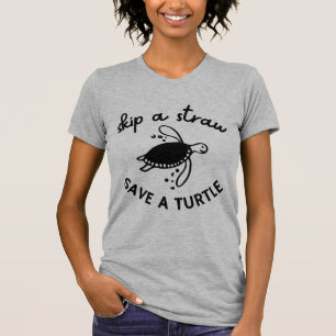 Camiseta Pule Um Canudo Salve Uma Tartaruga Cópia Cópia