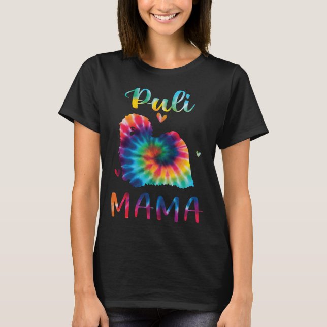 Camiseta Puli Mama Tie Dye Dog Mom Mothers Day (Frente)