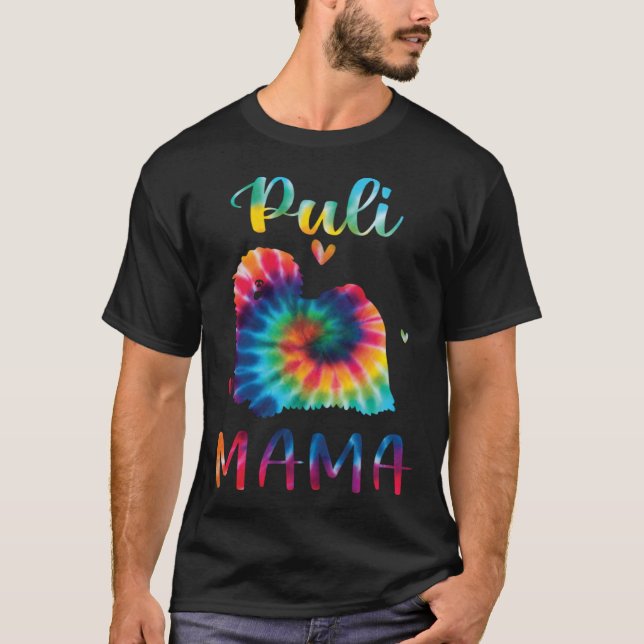 Camiseta Puli Mama Tie Dye Dog Mom Mothers Day (Frente)