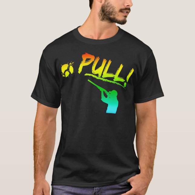 CAMISETA PULL CLAY PIGEON SHOOTING HUNTING RIFLE RAINBOW (Frente)