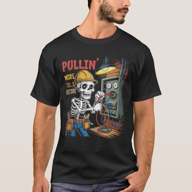 Camiseta Pullin_Fio_Elétrico Do Esqueleto - Até Que Eu Atir (Frente)