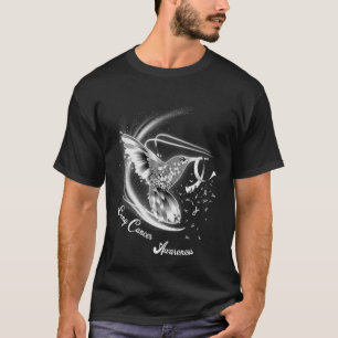 Camiseta pulmão branco de fita sobrevivente de câncer pulmo