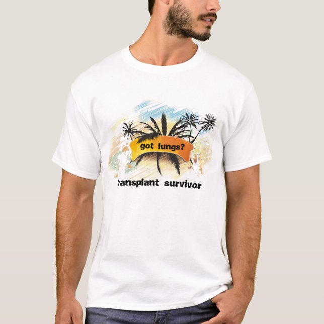 Camiseta pulmões obtidos? T-shirt do estilo da ilha (Frente)