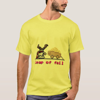Camiseta pulo de 8 bits da falha