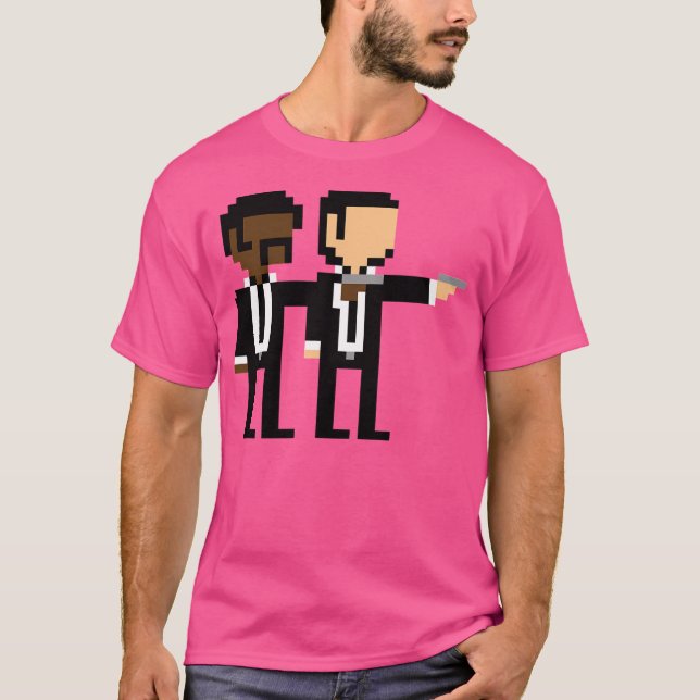 Camiseta Pulp Ficção De 8 Bits (Frente)