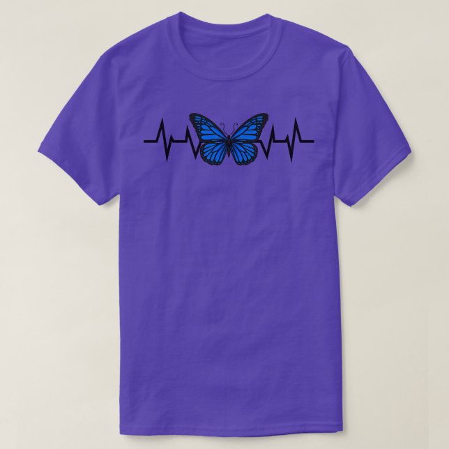 Camiseta Pulsação da Borboleta Azul (Frente do Design)