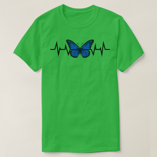 Camiseta Pulsação da Borboleta Azul (Frente do Design)