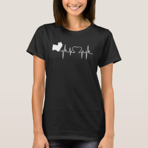 Camiseta Pulsação de Cachorro de Terrier Silky Australiano