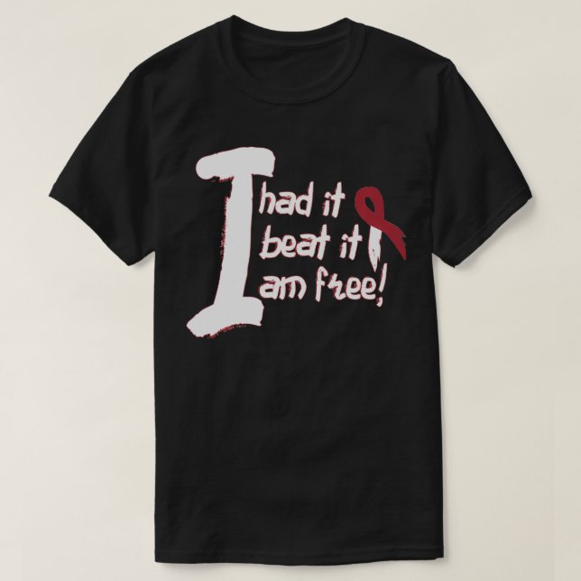 Camiseta Pulsação de Fita de Cancer de Luta de Cabeça e Pes (Frente do Design)