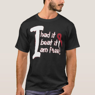 Camiseta Pulsação de Fita de Cancer de Luta de Cabeça e Pes